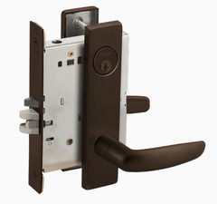 Schlage L9050P 07L Grade 1 Office and Inner Entry Mortise Lock, Conventional Cylinder, 07 Lever, L Escutcheon