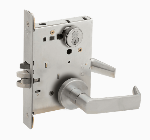 Schlage L9050R 06A Grade 1 Office and Inner Entry Mortise Lock, Schlage FSIC With Core, 06 Lever, A Rose