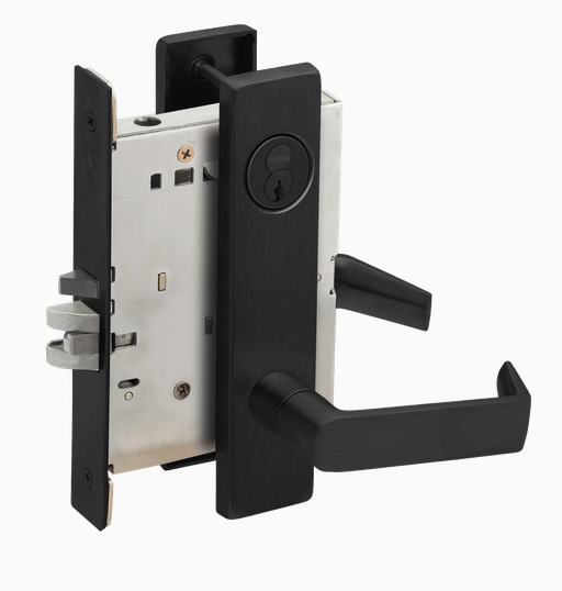Schlage L9050R 06L Grade 1 Office and Inner Entry Mortise Lock, Schlage FSIC With Core, 06 Lever, L Escutcheon
