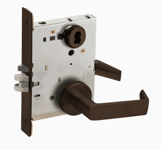 Schlage L9070J 06A Grade 1 Classroom Mortise Lock,  Schlage FSIC Less Core, 06 Lever, A Rose