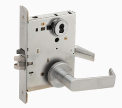 Schlage L9070J 06A Grade 1 Classroom Mortise Lock,  Schlage FSIC Less Core, 06 Lever, A Rose