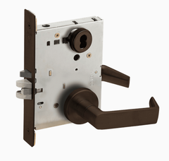 Schlage L9080B 06A Grade 1 Storeroom Mortise Lock, SFIC Prep Less Core, 06 Lever, A Rose