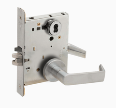 Schlage L9080B 06A Grade 1 Storeroom Mortise Lock, SFIC Prep Less Core, 06 Lever, A Rose
