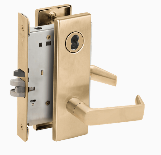 Schlage L9080J 06N Grade 1 Storeroom Mortise Lock, Schlage FSIC Less Core, 06 Lever, N Escutcheon