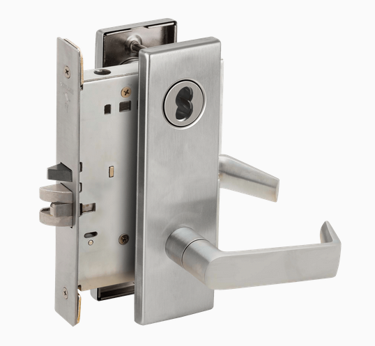 Schlage L9080B 06N Grade 1 Storeroom Mortise Lock, SFIC Prep Less Core, 06 Lever, N Escutcheon