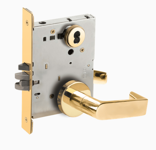 Schlage L9080J 06A Grade 1 Storeroom Mortise Lock, Schlage FSIC Less Core, 06 Lever, A Rose