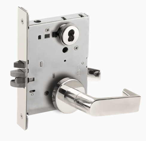 Schlage L9080J 06A Grade 1 Storeroom Mortise Lock, Schlage FSIC Less Core, 06 Lever, A Rose