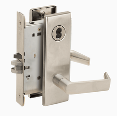 Schlage L9080J 06N Grade 1 Storeroom Mortise Lock, Schlage FSIC Less Core, 06 Lever, N Escutcheon