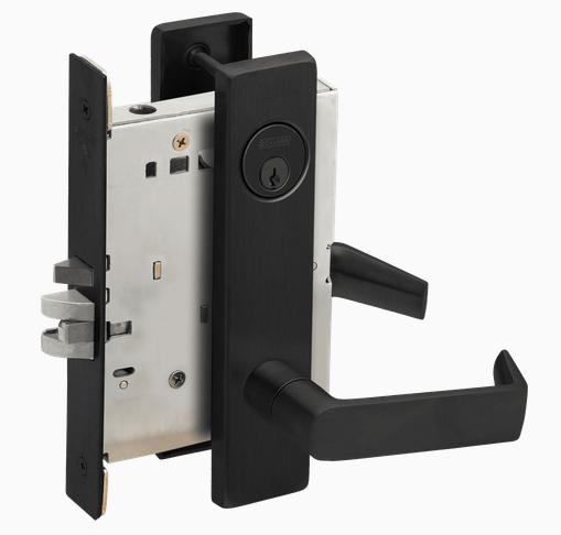 Schlage L9080P 06L Grade 1 Storeroom Mortise Lock, Conventional Cylinder, 06 Lever, L Escutcheon