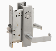 Schlage L9080P 06L Grade 1 Storeroom Mortise Lock, Conventional Cylinder, 06 Lever, L Escutcheon