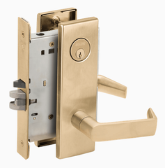 Schlage L9080P 06N Grade 1 Storeroom Mortise Lock, Conventional Cylinder, 06 Lever, N Escutcheon
