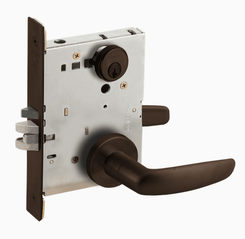 Schlage L9080P 07A Grade 1 Storeroom Mortise Lock, Conventional Cylinder, 07 Lever, A Rose