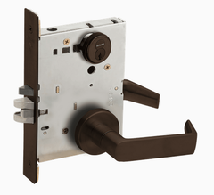 Schlage L9080R 06A Grade 1 Storeroom Mortise Lock, Schlage FSIC With Core, 06 Lever, A Rose