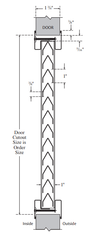 Rockwood LV-IY Inverted Y Blade Louver for 1 3/4" Wood or Metal Doors