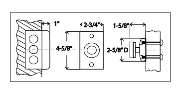 Cal-Royal MDHR-1 Recessed Wall Mount Magnetic Door Holder