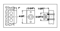 Cal-Royal MDHR-1 Recessed Wall Mount Magnetic Door Holder