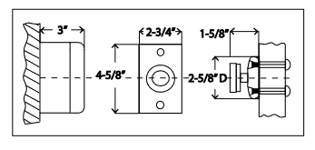 Cal-Royal MDHS-2 Surface Wall Mount Magnetic Door Holder