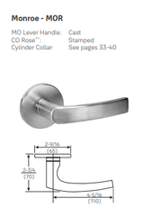 ACCENTRA (Formerly Yale) NTM617-NR NexTouch Sectional Mortise Lock w/Pushbutton Keypad - Cylinder Override -w/Thumbturn