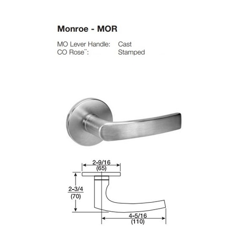 ACCENTRA (Formerly Yale) 8865FL Grade 1 Bathroom Mortise Lever Lock - Thumbturn BOTH Sides