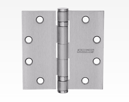 McKinney MPB79 4-1/2x4 26D  MacPro Full Mortise Hinge, 5-Knuckle, Standard Weight, 4-1/2" x 4", Square Corner, Satin Chrome Finish