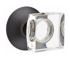 Emtek Modern Square Glass Knobset