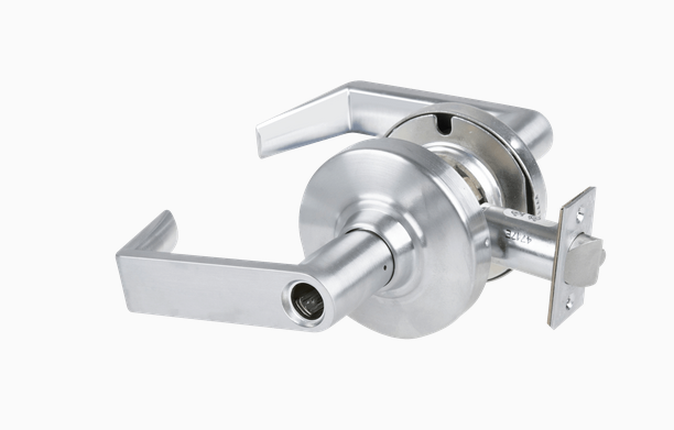 Schlage ND80LDEU Grade 1 Electrified Cylindrical Storeroom Lock, 12-24 VDC, Fail Secure, Less Cylinder, Rhodes Lever, Satin Chrome