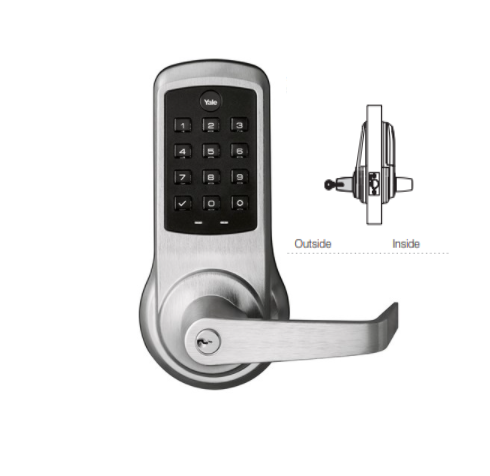 ACCENTRA NTB613-NR Grade 1 nexTouch Generation 3 Cylindrical Lock with Pushbutton Keypad, No Deadbolt With Cylinder Override