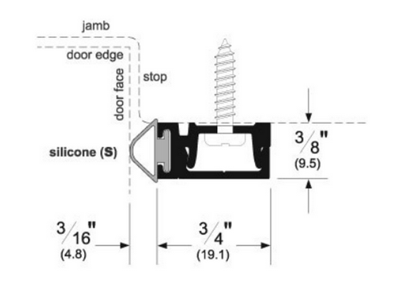 Pemko 29310CS Perimeter Gasketing Weatherstrip with Silicone Insert and Snap Cover, 84"