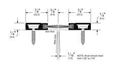 Pemko 29324CNB Brush Seal Meeting Stile Split Astragal with Snap Cover (Concealed Fasteners)