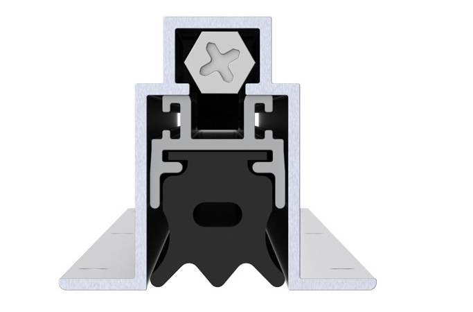Pemko 434ARL Full Mortise Automatic Door Bottom, Mill Finish Aluminum with Black Sponge EPDM Insert