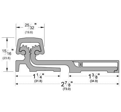 Pemko CFS83 Full Surface Continuous Gear Hinge, Clear Aluminum, 83"