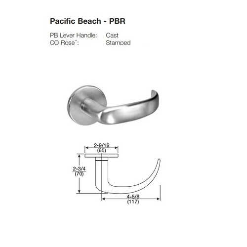ACCENTRA (Formerly Yale) 8865FL Grade 1 Bathroom Mortise Lever Lock - Thumbturn BOTH Sides