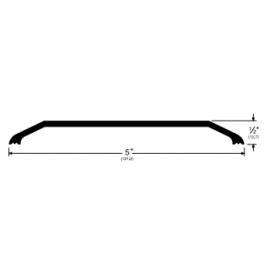 Pemko 154A Saddle Threshold - 1/2" x 5" Mill Finish Aluminum, 36"