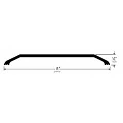 Pemko 154A Saddle Threshold - 1/2" x 5" Mill Finish Aluminum, 36"