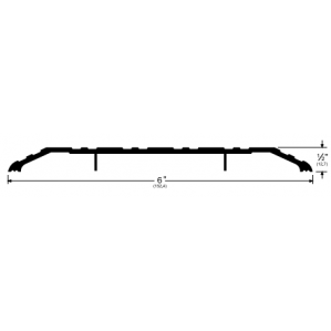 Pemko 172A Saddle Threshold - 1/2" x 6" Mill Finish Aluminum
