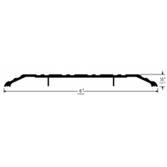 Pemko 172A Saddle Threshold - 1/2" x 6" Mill Finish Aluminum