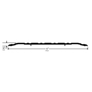 Pemko 272A Saddle Threshold - 1/4" x 6" Mill Finish Aluminum