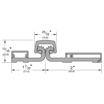 Pemko CFS83CP-HD1 Full Surface Center Pivot Continuous Gear Hinge, Heavy-Duty