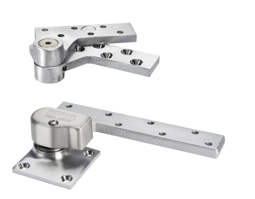 Rixson L147 3/4" Offset Hung Pivot Set, Satin Chrome (Includes L180 Top Pivot)
