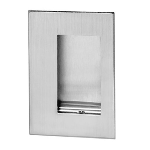 Rockwood 94C Flush Pull with Concealed Screws, 3 1/2" x 5" - Stainless Steel
