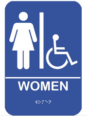 Rockwood BFM688 ADA Women Restroom Sign with Braille