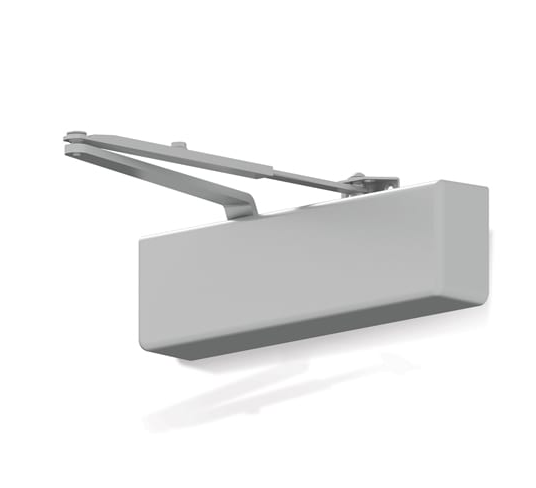 Falcon SC71A DS/HO Door Closer with Heavy Duty Deadstop Hold Open Parallel Arm, Aluminum Painted Finish
