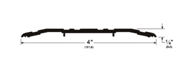 Pemko 270A Saddle Threshold - 1/4" x 4" Mill Finish Aluminum