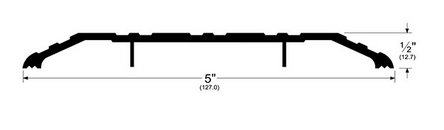 Pemko 171 Commercial Saddle Threshold - 1/2" x 5" Mill Aluminum or Dark Bronze Aluminum Finish