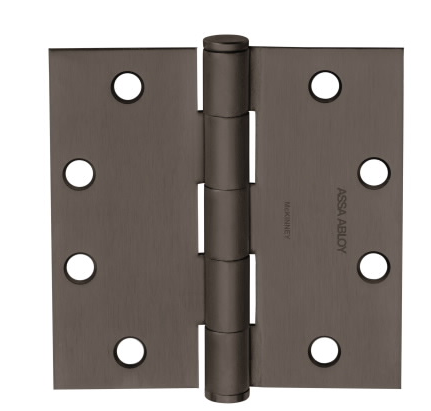 McKinney T2714 Five Knuckle Standard Weight Hinge - 4.5" x 4.5"- PACK SIZE OF 3