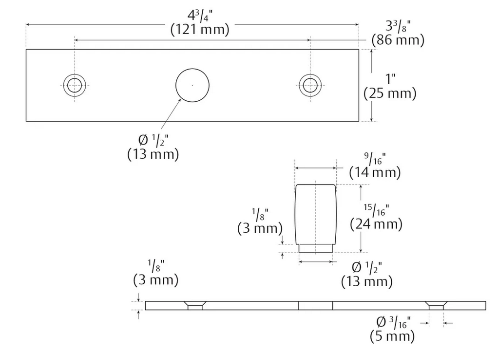 Rockwood Glass Solutions Surface Mount Top Pivot (PF-SM-PIVOT)