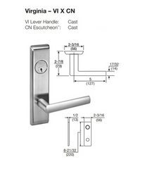 ACCENTRA 8801FL Grade 1 Passage or Closet Mortise Lock