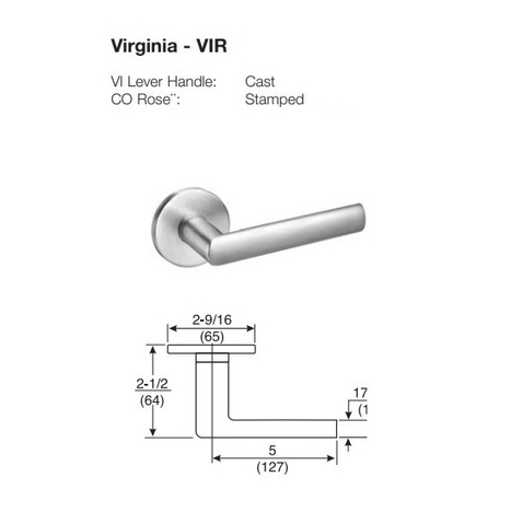 ACCENTRA 8860-2FL Grade 1 Store Door Mortise Lock