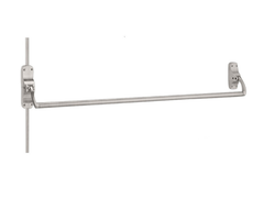 Von Duprin 8847F Fire Rated 3' Wide Stile Crossbar Concealed Vertical Rod Exit Device, Less Dogging, Satin Chrome
