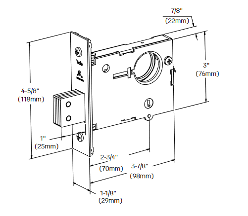ACCENTRA 356 Double Cylinder with Thumbturn Mortise Deadlock